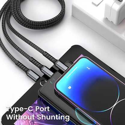 Experience Lightning-Fast Charging with Our Transparent Luminous 3-in-1 Super Fast Charging Cable – Perfect for iPhone 15, 14, 13 and More!